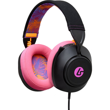 Powera lucidsound ls10 bedrade gamingheadset - middernachtelijke branding over-ear gaming headset (zwart roze, playstation 5, playstation 4, xbox series x|s, xbox one, pc, mobiel)