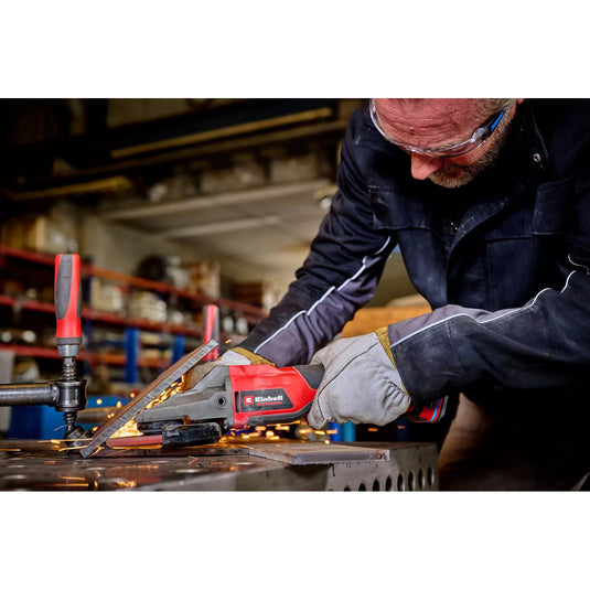 Einhell professional accu haakse slijper tp-ag 18 125 f li bl - solo (rood zwart, accu en oplader niet inbegrepen)