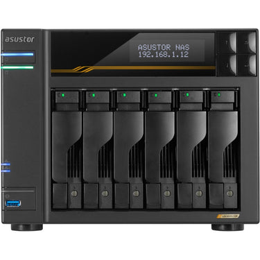 Asustor lockerstor 6 as6806t nas (zwart)