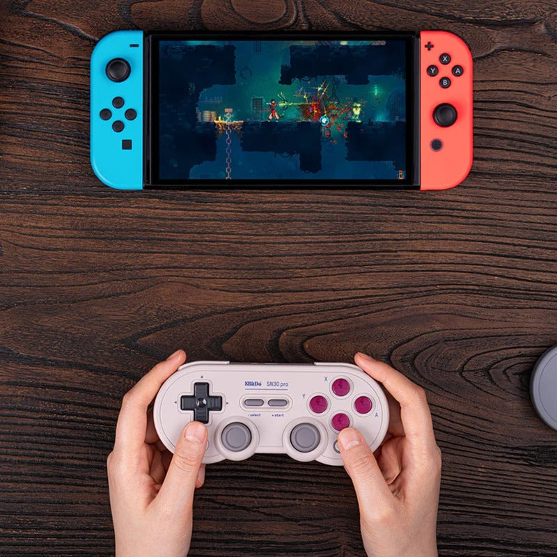 Load image into Gallery viewer, 8bitdo sn30 pro gamepad (lichtgrijs, bluetooth, usb, pc, nintendo switch switch 2)
