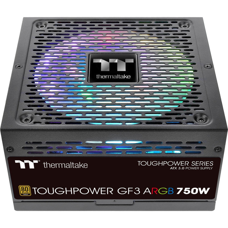 Load image into Gallery viewer, Thermaltake toughpower gf3 argb gen 5 eu modulaire 750 watt voeding (zwart, 4x pcie)
