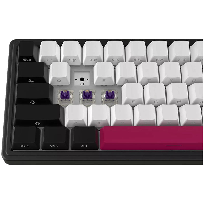 Load image into Gallery viewer, Lorgar kbp70mw rgb mechanisch gaming toetsenbord (zwart, us lay-out (qwerty), logar toxic purple, 65%, rgb, hot-swappable, pbt double-shot, bluetooth | 2.4ghz | usb)
