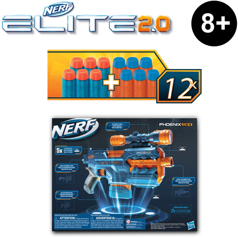 Load image into Gallery viewer, Hasbro nerf elite 2.0 phoenix cs-6 nerf-gun

