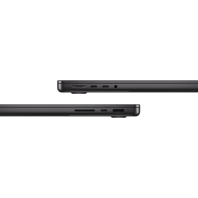 Afbeelding laden in galerijviewer, Apple macbook pro 2023 14 (mrx43n a) refurbished laptop (zwart | m3 pro 12 core | 18‑core gpu | 18 gb ram | 1 tb ssd)
