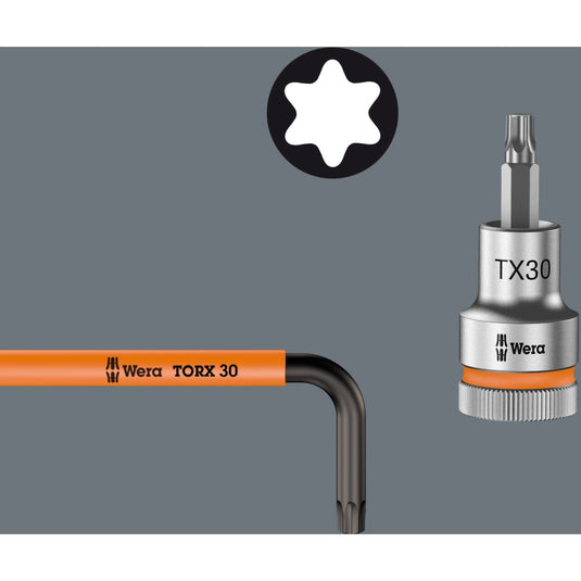 Wera inbussleutelset torx 967 9 tx multicolour hf 1 (9-delig, torx t8 tot t40)