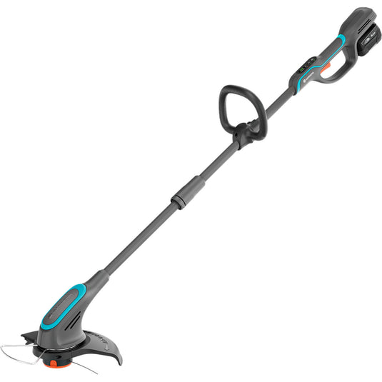 Gardena powertrim 30 18v set 4.0 ah met 18v p4a accu grastrimmer (grijs turquoise, accu en lader inbegrepen)