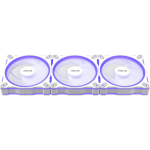 Asus prime mr120 argb reverse fan - triple pack case fans (wit, 3 stuks, 120 x 120 x 28 mm, 3 stuks)