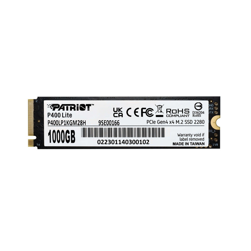 Load image into Gallery viewer, Patriot p400 lite 1 tb ssd (zwart wit, pcie 4.0 x4, nvme 1.4, m.2 2280)
