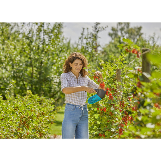 Gardena combisystem bessenplukker set fruitplukker (zwart turquoise, incl. telescoopsteel)