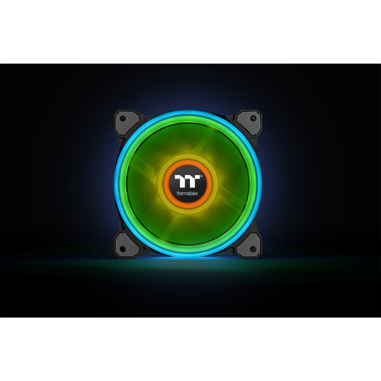 Thermaltake riing quad 14 rgb radiator fan tt premium edition single fan pack case fan (zwart, 140 x 140 x 25 mm)