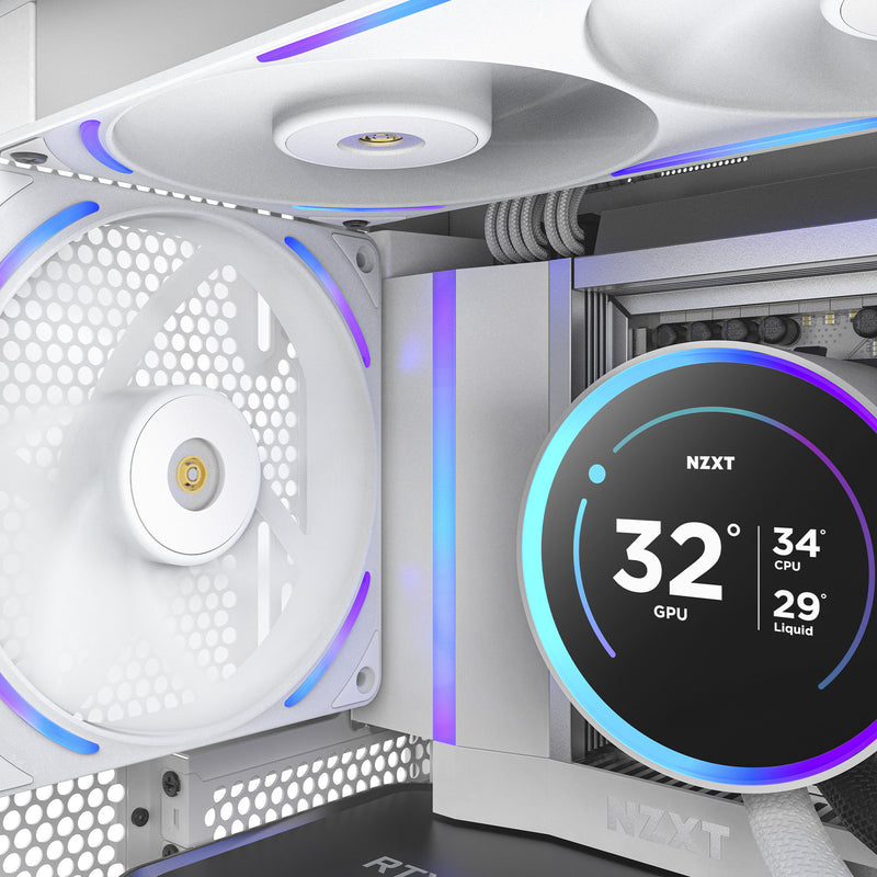 Load image into Gallery viewer, Nzxt f140x rgb case fan (wit, 140 x 140 x 30 mm, pwm)
