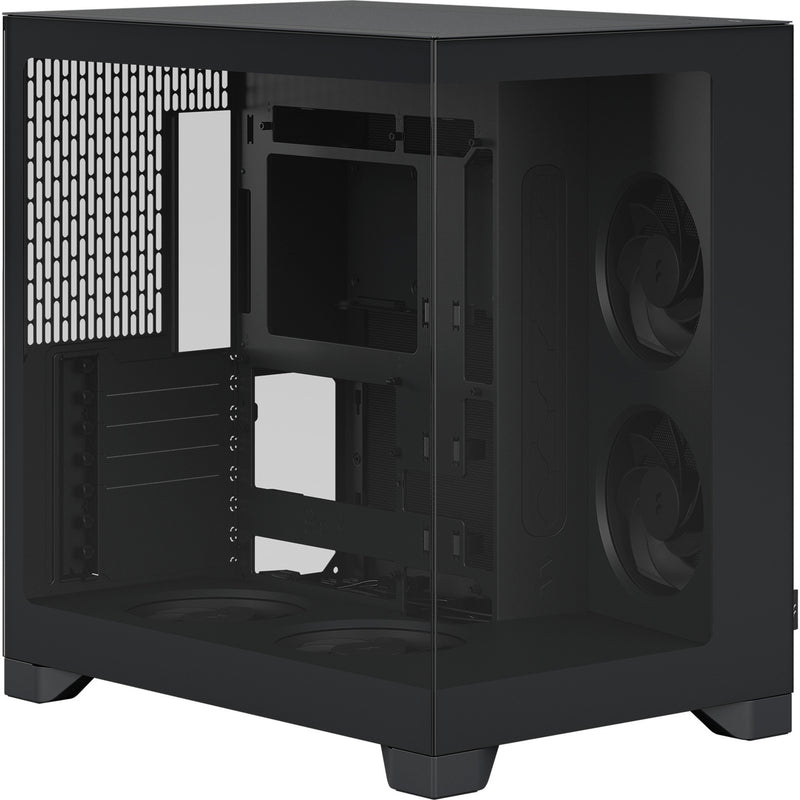 Cargue la imagen en el visor de la galería, Fractal design pop 2 vision midi tower behuizing (zwart | 1x usb-a | 1x usb-c | tempered glass)
