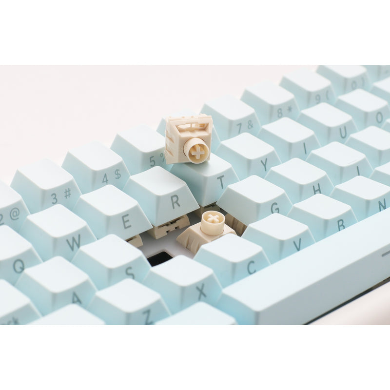 Load image into Gallery viewer, Ducky projectd tinker 65 - pom edition met qmk via, toetsenbord (lichtblauw wit, us lay-out, kailh box cream pro, rgb led, double-shot pbt, hot-swappable pom, gasket mount, 65%)
