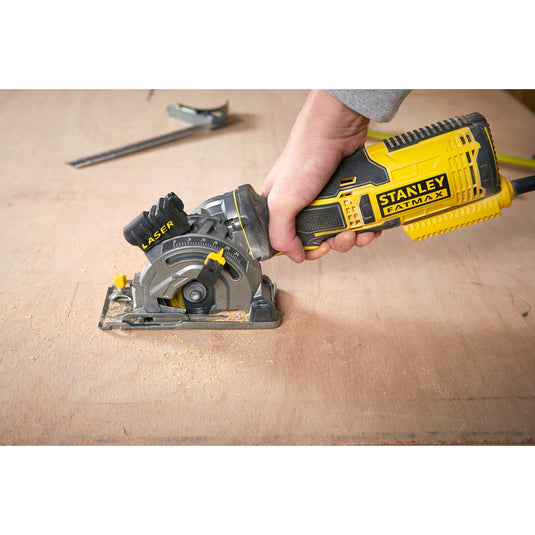 Stanley fatmax 650w multimateriaalzaag handcirkelzaag (geel zwart, met koffer)