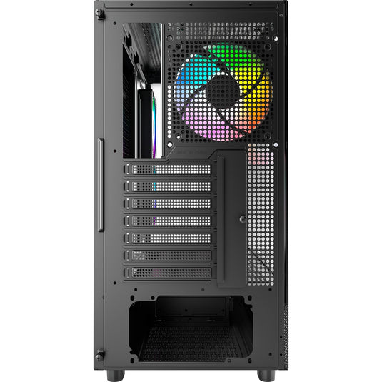 Montech xr midi tower behuizing (zwart | 2x usb-a | 1x usb-c | rgb | tempered glass)