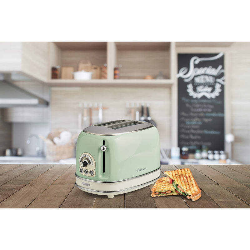 Load image into Gallery viewer, Ariete vintage broodrooster 0155 14 (lichtgroen)
