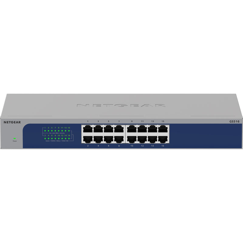 Afbeelding laden in galerijviewer, Netgear gs516 switch (grijs blauw)
