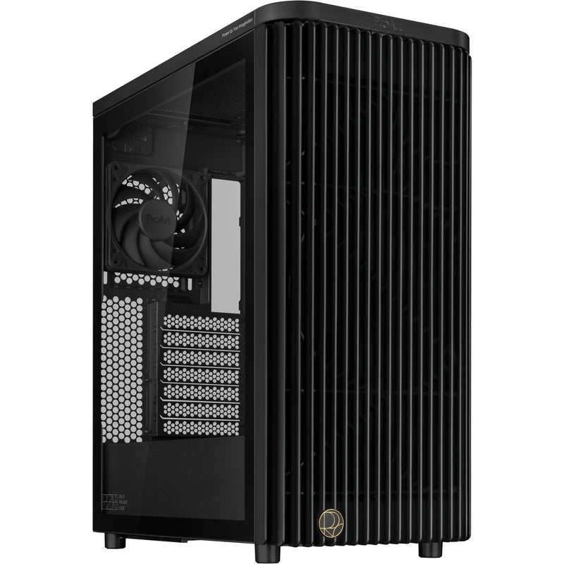 Load image into Gallery viewer, Asus proart pa401 - tempered glass panel midi tower behuizing (zwart | 2x usb-a | 1x usb-c | tempered glass)
