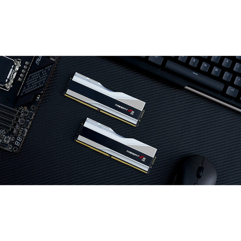 Afbeelding laden in galerijviewer, G.skill trident z5 rgb 32 gb ddr5-6400 (2x 16 gb) werkgeheugen (zilver, f5-6400j3239g16gx2-tz5rs, xmp 3.0)
