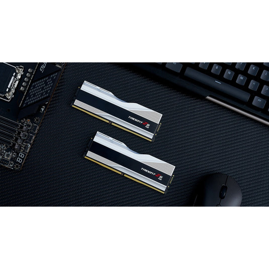 G.skill trident z5 rgb 32 gb ddr5-6400 (2x 16 gb) werkgeheugen (zilver, f5-6400j3239g16gx2-tz5rs, xmp 3.0)