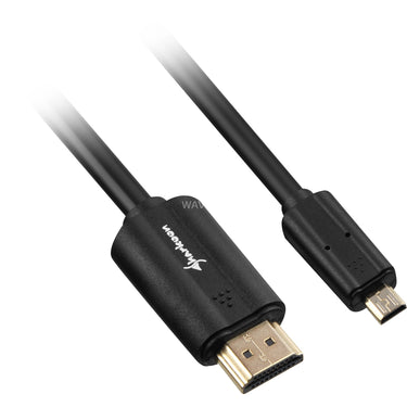 Sharkoon hdmi > micro-hdmi 2.0 kabel (zwart, 1,5 meter, 4k)