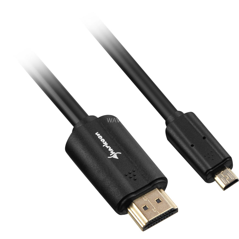 Load image into Gallery viewer, Sharkoon hdmi > micro-hdmi 2.0 kabel (zwart, 1,5 meter, 4k)
