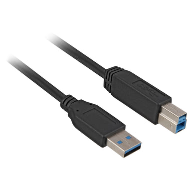 Sharkoon usb-a 3.0 > usb-b kabel (zwart, 5 meter)