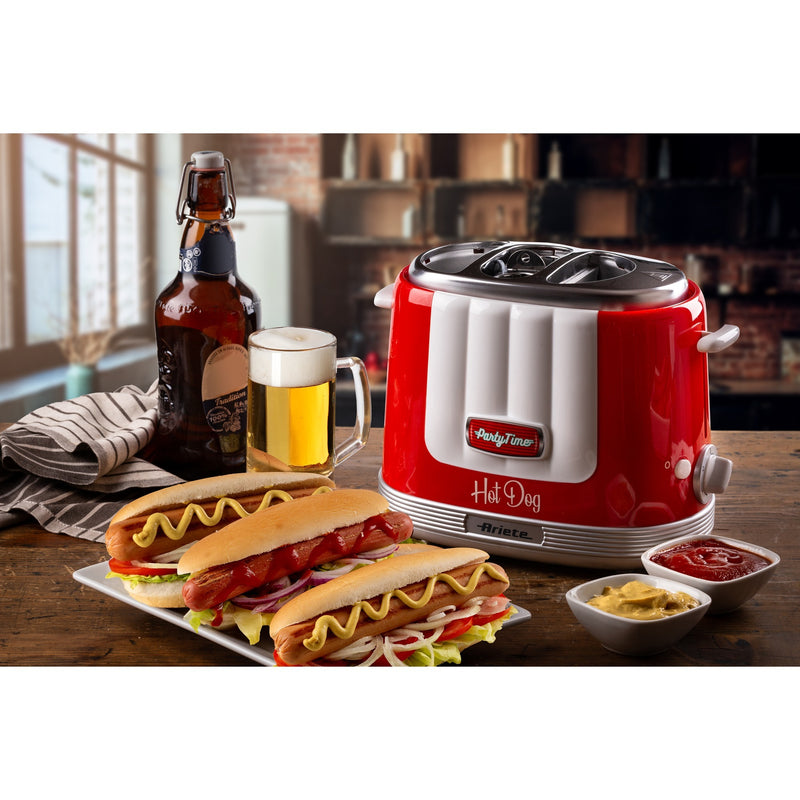 Load image into Gallery viewer, Ariete party time hotdogmaker 0206 00 hot dog maker (rood wit)
