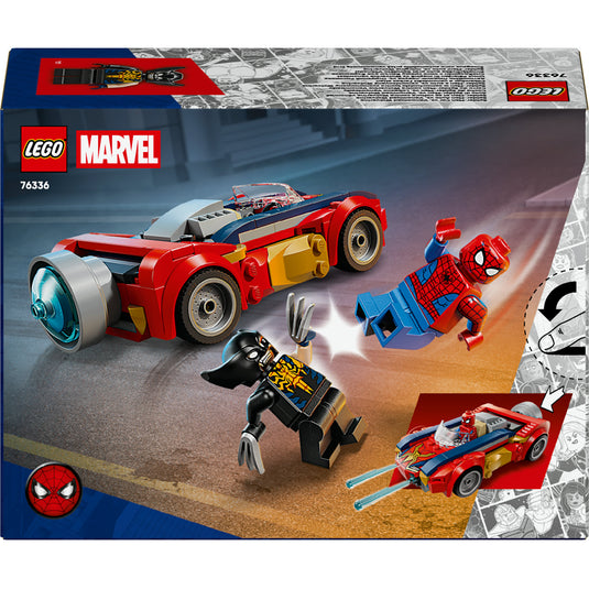 Lego marvel super heroes - spider-man auto vs. venomized wolverine constructiespeelgoed (76336)
