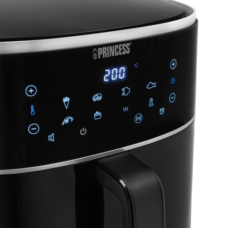 Load image into Gallery viewer, Princess 182254 digitale airfryer 8l heteluchtfriteuse (zwart, 8 liter | hetelucht | verstelbaar airfryerrek | bpa-vrij)
