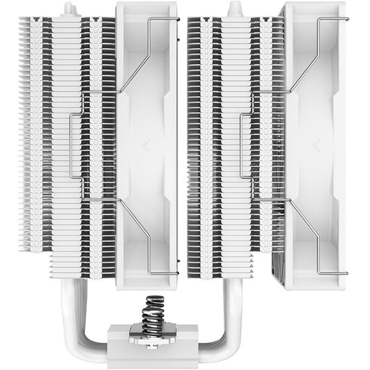 Deepcool ag620 wh argb cpu-koeler (wit, 4-pin pwm, rgb led)