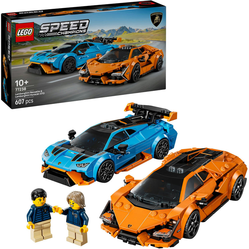 Load image into Gallery viewer, Lego speed champions 77238 lamborghini revuelto en huracan sto
