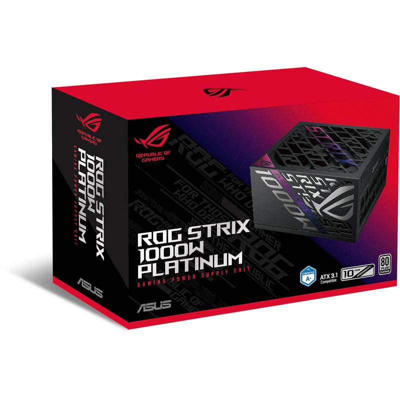 Chargez l'image dans la visionneuse de la galerie, Asus rog strix platinum modulaire 1000 watt voeding (zwart, 1x 12v-2x6, 4x pcie)
