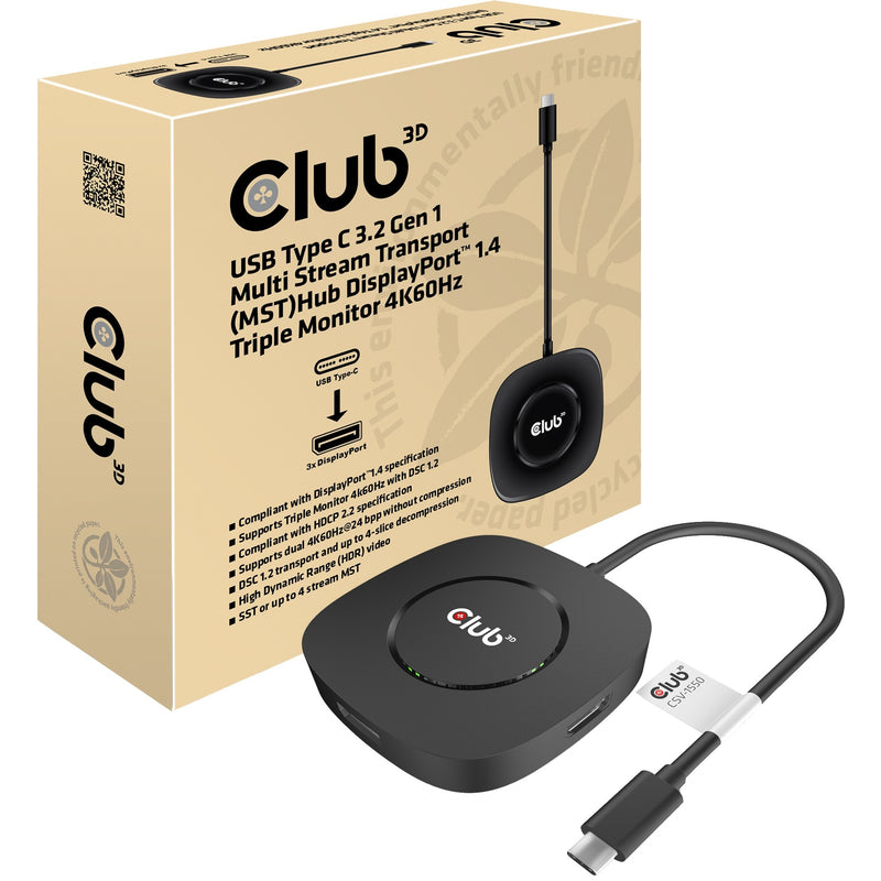 ギャラリービューアに画像をロードする, Club 3d usb-c 3.2 hub met displayport 1.4 (zwart)
