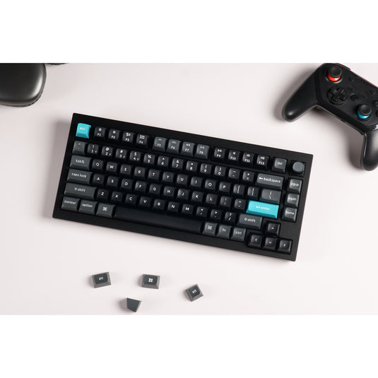 Keychron q1 ultra-m1 8k wireless custom mechanical keyboard (zwart, us lay-out (qwerty), silk pom red, 75%, rgb, hot swap, 8k, 2.4 ghz | bluetooth 5.2 | usb-c)
