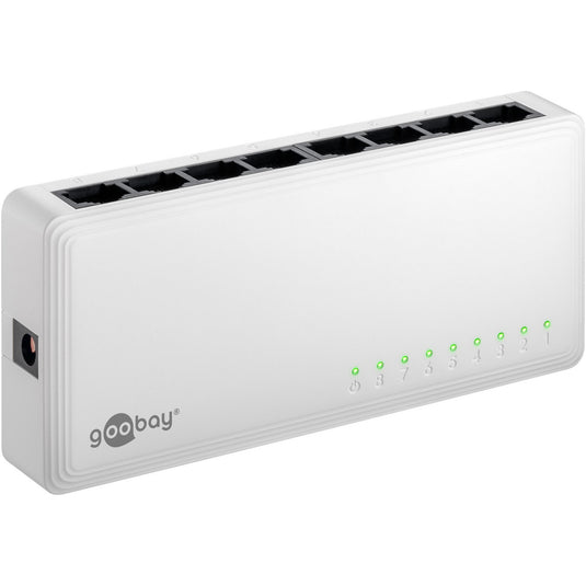 Goobay 8-poort gigabit ethernet switch (wit)