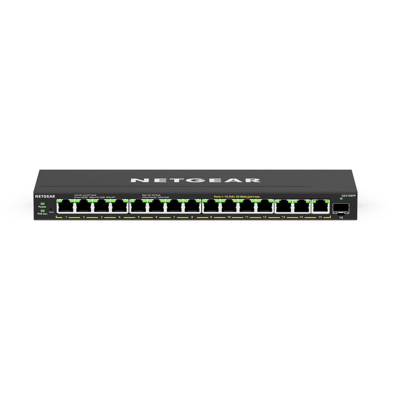 ギャラリービューアに画像をロードする, Netgear gs316epp switch (zwart)
