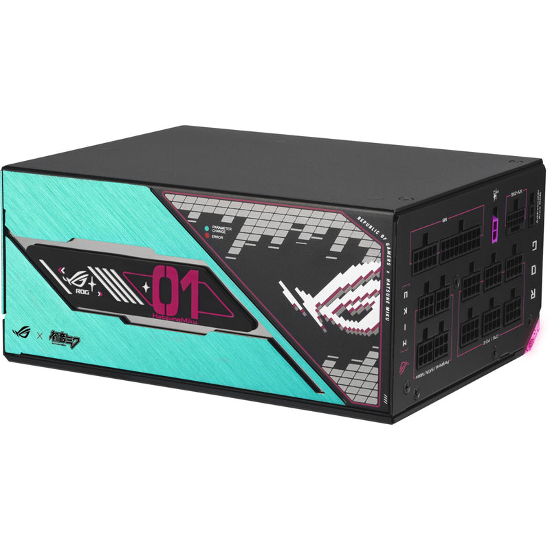Afbeelding laden in galerijviewer, Asus rog thor platinum iii hatsune miku edition modulaire 1200 watt voeding (zwart, 1x 12v-2x6, 4x pcie)
