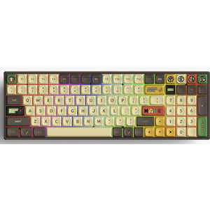 Iqunix f97 happy ape wireless mechanical keyboard (bruin, us lay-out (qwerty), gateron brown, 96%, rgb leds, hot-swappable, pbt, 2.4ghz | bluetooth 5.1 | usb-c)