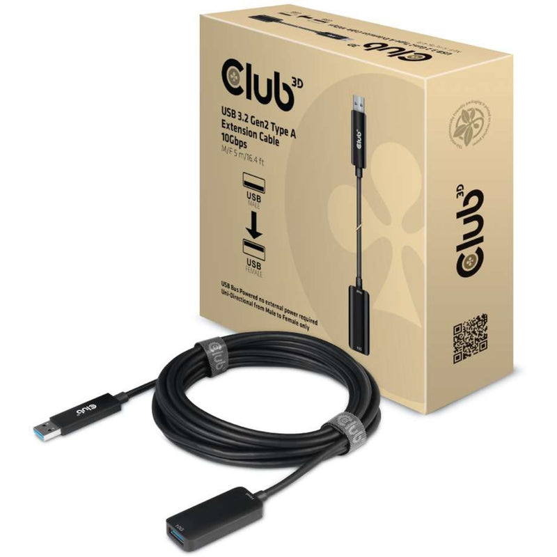 Load image into Gallery viewer, Club 3d usb-a 3.2 gen2 verlengkabel (zwart, 5 meter, 10 gbps)
