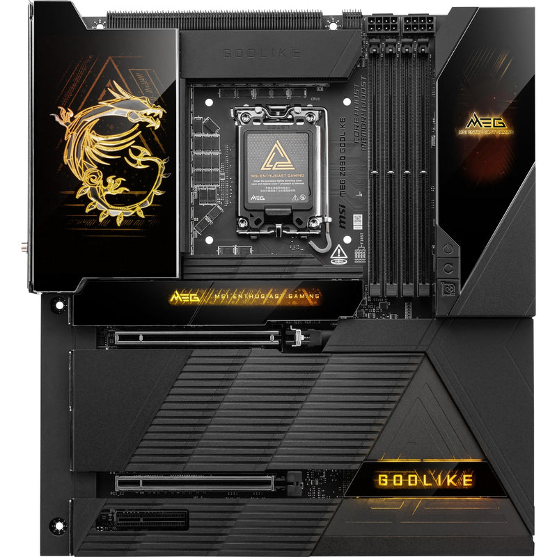 Load image into Gallery viewer, Msi meg z890 godlike socket 1851 moederbord (zwart, raid, 10gb-lan, 5gb-lan, wlan, bt, sound, e-atx)
