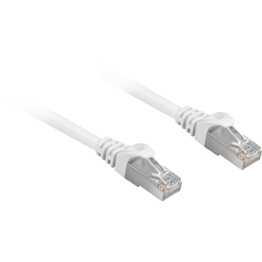 Sharkoon cat.6a netwerkkabel (wit, 5 meter, sftp, rj-45, halogeenvrij)