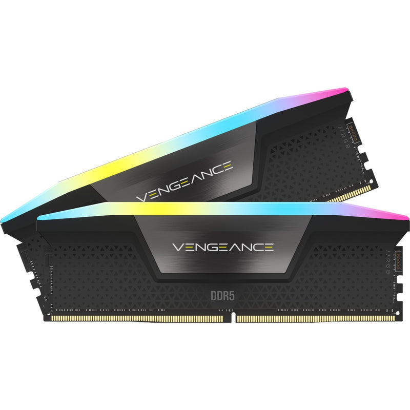 Afbeelding laden in galerijviewer, Corsair vengeance rgb 32 gb ddr5-5200 (2x 16 gb) werkgeheugen (zwart, cmh32gx5m2b5200c40, xmp 3.0)
