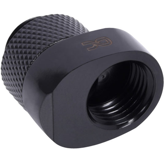 Alphacool eiszapfen 8mm offset piece rotatable g1 4 ag to g1 4 ig verbinding (zwart)