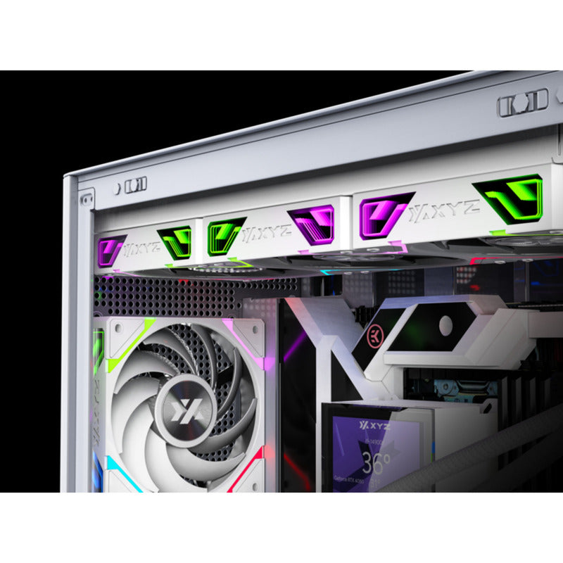 Laden Sie das Bild in Galerie -Viewer, Xyz pc gear hydroview aio 360 waterkoeling (wit, argb, pwm)
