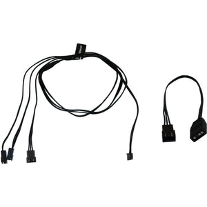 Alphacool digital rgb led y-kabel 3-weg met jst male connector (zwart, 60cm)