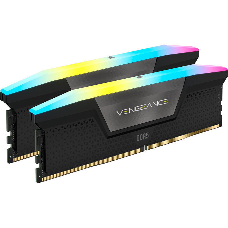 Afbeelding laden in galerijviewer, Corsair vengeance rgb 32 gb ddr5-5600 (2x 16 gb) werkgeheugen (zwart, cmh32gx5m2b5600c40k, xmp 3.0)
