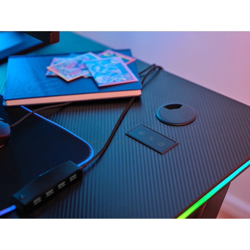 Load image into Gallery viewer, Trust gxt 709 luminus rgb-gamingbureau gaming desk (zwart)

