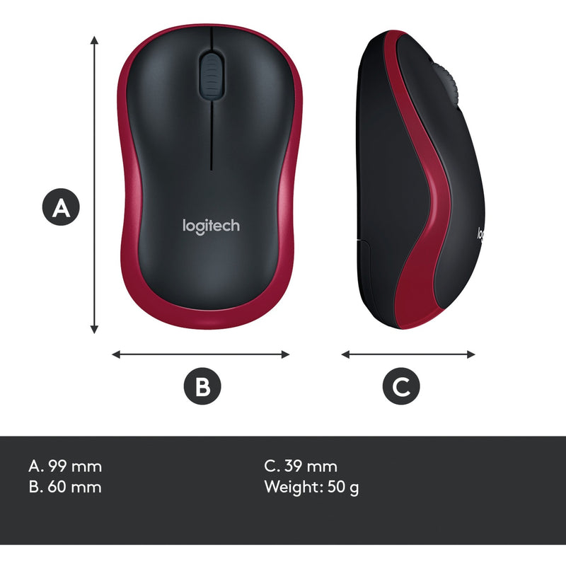 Chargez l'image dans la visionneuse de la galerie, Logitech wireless mouse m185 (rood, retail)
