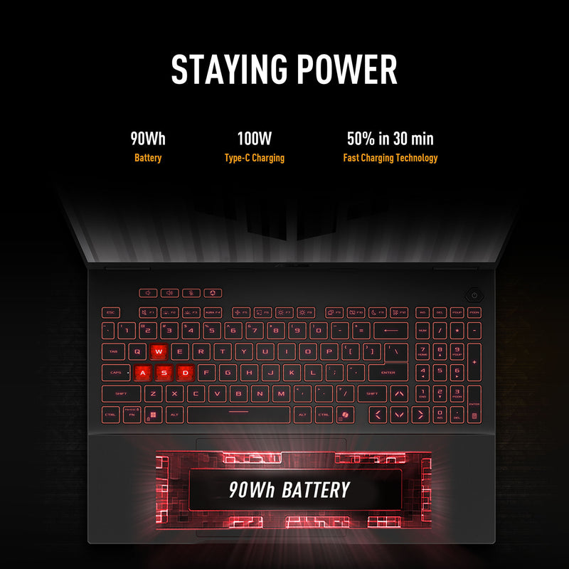 ギャラリービューアに画像をロードする, Asus tuf gaming a16 fa608um-rv231w 16 gaming laptop (zwart grijs | r7 260 | rtx 5060 | 16 gb | 512 gb ssd)
